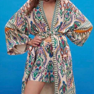 Zara Kimono Robe Long Boho
Aztec Print Duster